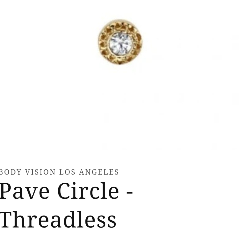 Body Vision Los Angeles Gold Pave Circle Earring